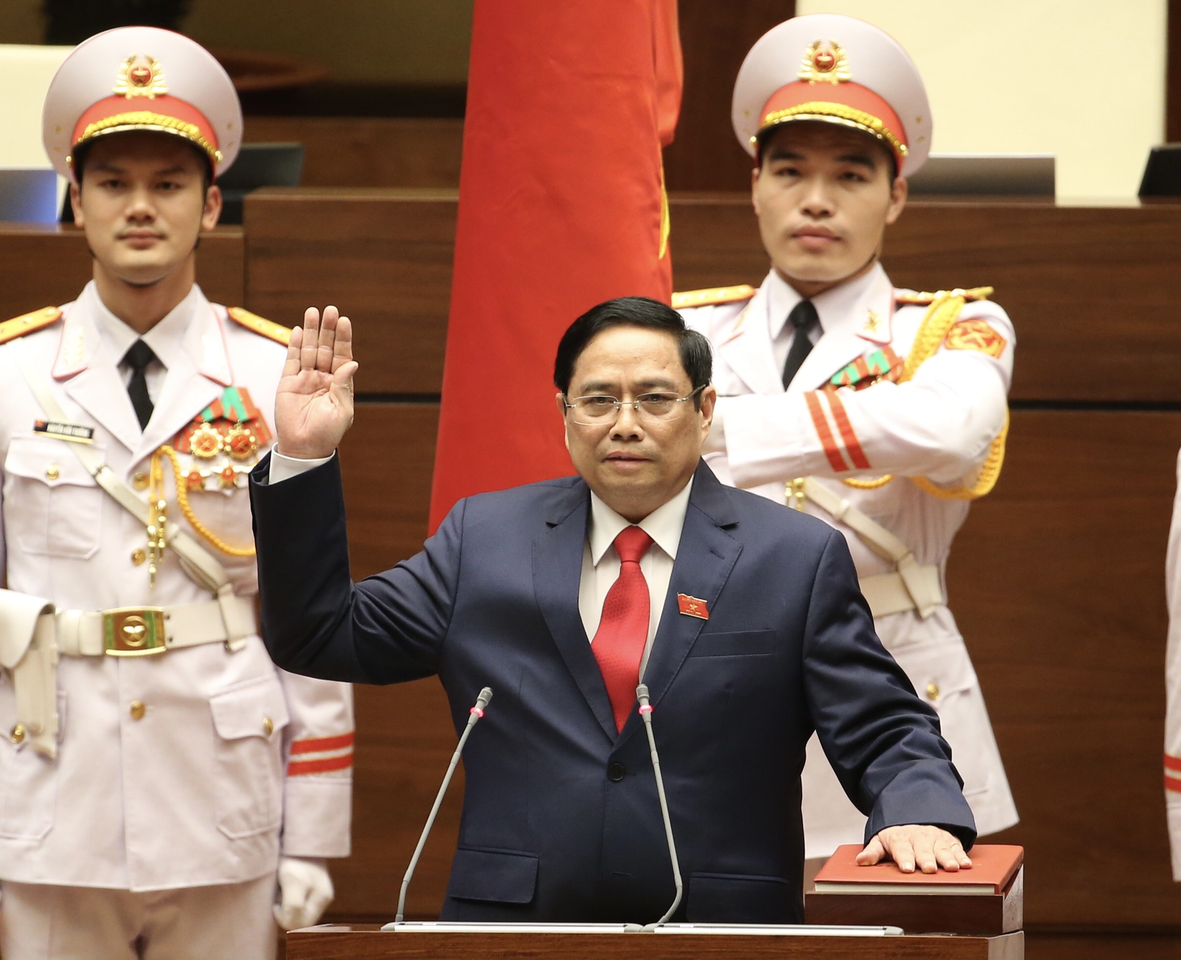 Photos: PM Pham Minh Chinh delivers first policy speech ...