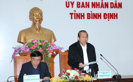 Phó Thủ tướng Thường trực thăm và làm việc tại tỉnh Bình Định