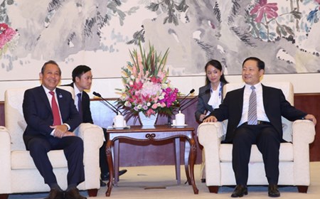 Phó Thủ tướng Trương Hòa Bình tiếp Bí thư Khu ủy Quảng Tây