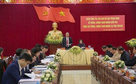 Trung ương kiểm tra công tác phòng chống tham nhũng tại Yên Bái