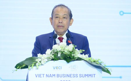 Phó Thủ tướng Thường trực dự và phát biểu tại Hội nghị Thượng đỉnh kinh doanh Việt Nam
