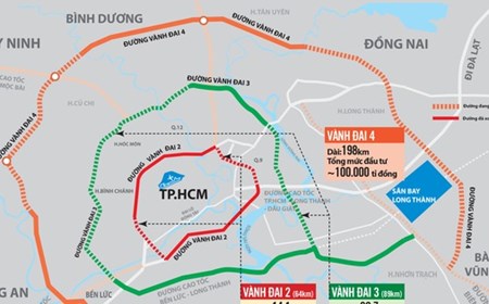 Phấn đấu hoàn thành tuyến Vành đai 3, 4 TPHCM trong giai đoạn 2021-2025