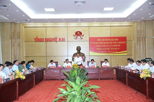 Phó Thủ tướng Trương Hòa Bình làm việc tại tỉnh Nghệ An - ảnh 1