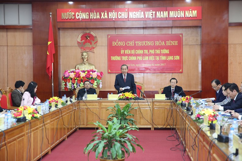 Phó Thủ tướng Thường trực Chính phủ làm việc với tỉnh Lạng Sơn - ảnh 1