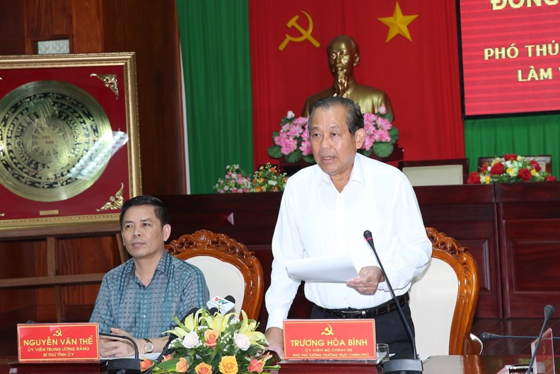 Phó Thủ tướng Trương Hòa Bình làm việc tại tỉnh Sóc Trăng về công tác dân tộc - ảnh 1