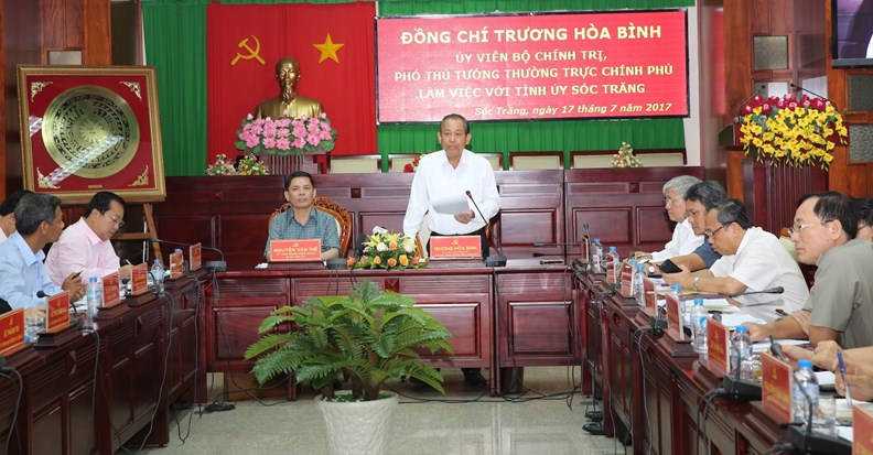 Phó Thủ tướng Trương Hòa Bình làm việc tại tỉnh Sóc Trăng về công tác dân tộc - ảnh 2