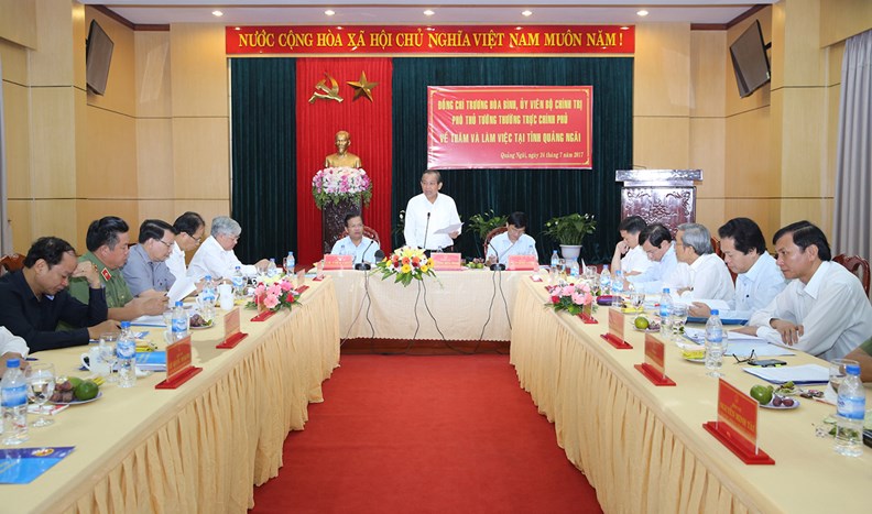 Phó Thủ tướng Trương Hòa Bình làm việc với lãnh đạo chủ chốt tỉnh Quảng Ngãi - ảnh 2