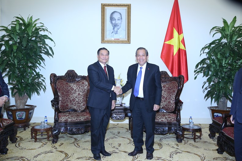Phó Thủ tướng Trương Hòa Bình tiếp lãnh đạo Ủy ban Trung ương Mặt trận Lào xây dựng đất nước - ảnh 1