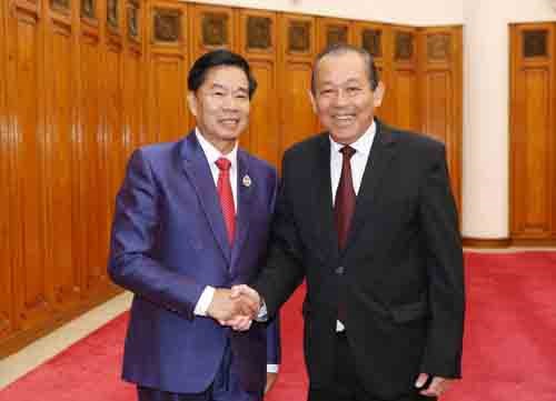 Phó Thủ tướng tiếp Bí thư, Đô trưởng Vientiane - ảnh 1