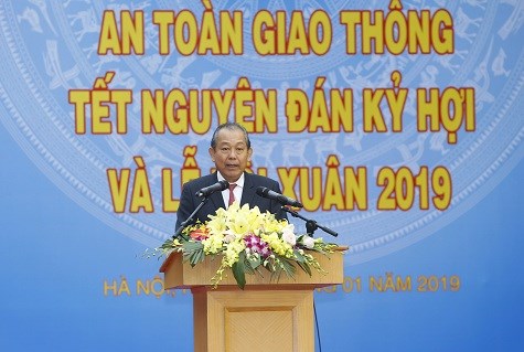 Phó Thủ tướng Thường trực phát động Năm An toàn giao thông 2019 - ảnh 1