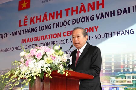 Phó Thủ tướng Thường trực dự Lễ khánh thành cầu cạn Mai Dịch-Nam Thăng Long - ảnh 2